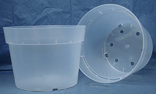 Clear Plastic Pot for Orchids 7 1/2 inch Diameter - Quantity 2