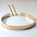 Womens Metal Mirror Waist-Belt Metallic Belt Obi Wide- Golden, Large (30-36 inch)