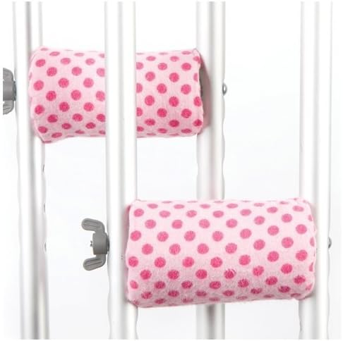 Crutch Caps CHANPPOLK Pink Polka Dot Child Crutch Handle Pads