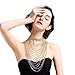 Statement Necklace for Women Multi-layers Tassels Wide Choker Pendant Formal Party Wedding Gold Chain 1pc with Gift Box - HLN68 Gold