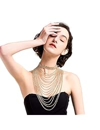 Holylove - Collar de 2 colores para mujer con borlas y cadena, con caja de regalo