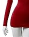 Doublju Women Stretchy Round Neckline Fitted Long Sleeve T-Shirts