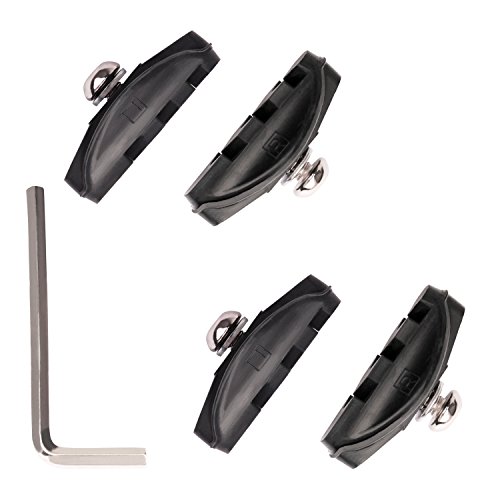 FASOTY 2 Pcs Bicycle Brake Pads C Brake Dedicated Road Brake Pads Cycling Accessories with Installation Tool