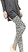 WomeWell Women Stretch Horizontal And Vertical Black White Striped Legging Pants