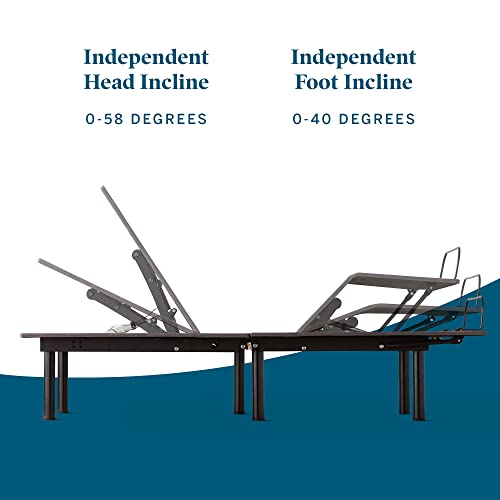 Lucid L300 Adjustable Queen Bed Frame with Head and Foot Incline