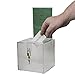 Clear-Ad - Acrylic Donation, Ballot, Raffle or Suggestion Box with Lock and Removable Sign Holder - Plastic Comment or Compaint Container - Plexiglass Multipurpose Box with Slot - Clear (8x8)