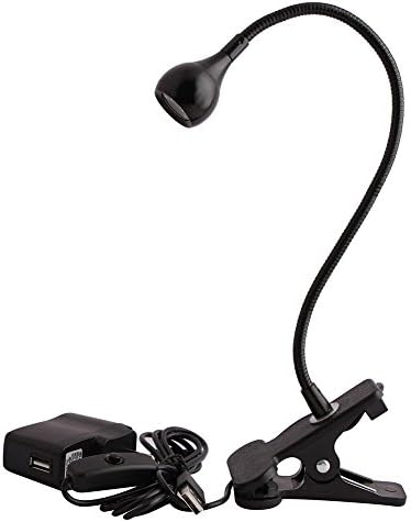 Desk Lamp Table Led Light with Clip On Firstinnovation Switch Control On and Off with US Adapter Finish Black Warm White