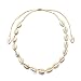 Shell Choker Necklace, Seashell Necklace for Women and girls, Adjustable Cord Bib Collar Cowrie Shell Necklace, Boho Beach Hawaii Jewelry for Summer primary