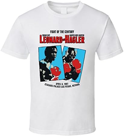 Marvin Hagler Vs Sugar Ray Leonard Retro 80's Boxing Fight T Shirt