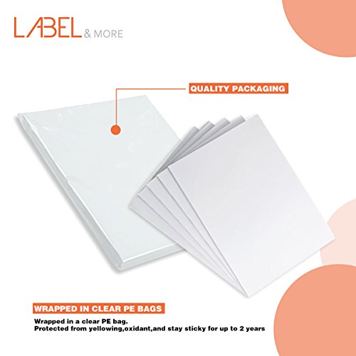 Half Sheet Self Adhesive Shipping Labels 5-1/2"x8-1/2" inches UPS USPS FEDEX Internet Postage Address Labels for Laser and Inkjet Printers [100 Sheets 200 Labels] - Thumbnail 4