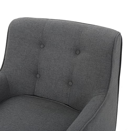 Christopher Knight Home Felicity MidCentury Fabric Arm Chair, Charcoal