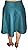 Gugi Women's Casual Plain Denim Skater Swing Knee length Midi Skirt with Zipper
