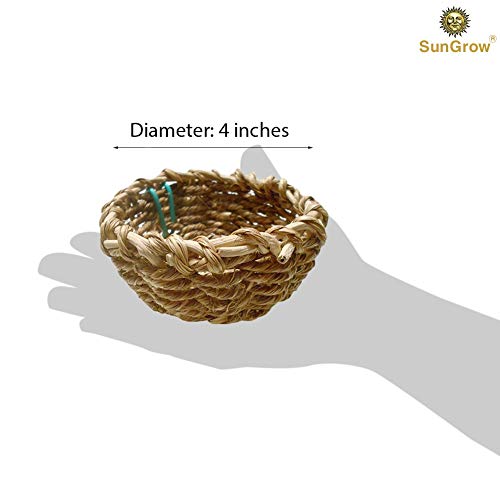 image for SunGrow Seagrass Bird Nest, Lets Your Bird Feel Cozy and Right at Home