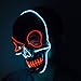 Men's Light Up LED Scary Death Skull Mask for Halloween Gift (Red/Blue Light Up Skull Mask)