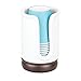 mDesign Decorative Ceramic Disposable Paper or Plastic Cup Holder Dispenser for Bathroom Vanity Countertops - Use for Water, Mouthwash, Rinsing - White/Bronze