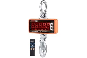 VisionTechShop Digital Crane Scale, DCS-ER 2000lb 1000kg Heavy Duty Compact Hanging Scale LED Display for Farm Factory