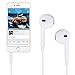 Amoner Premium Earphones/Headphones/Earbuds with Stereo Mic&Remote Control for Apple iPhone 6s/6/6plus,iPhone SE/5s/5c/5, iPad /iPod and More - White(Pack of 2)