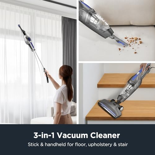 Eureka Blaze Stick Vacuum Cleaner, 3-in-1 Small Vacuum for Home, Blue photo 11