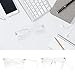 CGID CT82 Horn Oversized Blue Light Blocking Glasses,Better Sleep, Anti Glare Fatigue Blocking Headaches Eye Strain,Safety Glasses for Computer/Phone,Vintage Bold Transparnet Frame,Transparnet Lens