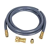 GasSaf 10 Feet 1/2" ID Natural Gas and Propane Gas Quick Connect Hose Kit -Quick Disconnect Gas Connect with 1/2 Female Pipe Thread X 1/2 Female Swivel Flare-CSA Certified