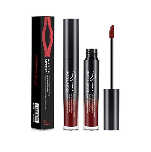 Lip Gloss by Rejawece - Waterproof Long Lasting Matte Lip Gloss Liquid Lipstick Beauty Makeup Cosmetics Lip Stick (Color 21#)