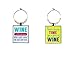Funny Art Quote Wine Charm Set of 6 Fun inspirational word Unique Ring Theme Label Champagne Glass Marker Accessories Gift Idea for Women Men Boy Girl kid Happy Birthday Party Event Engagement