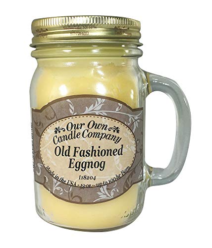Our Own Candle Company Old Fashioned Eggnog Scented 13 Ounce Mason Jar Candle
