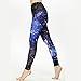 Idingding Womens Galaxy Star Printed High Waist Leggings Pants, Blue, M