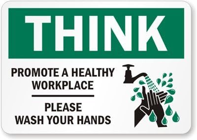 SmartSign Please Wash Your Hands Sign, Promote a Healthy Workplace Sign | 7" x 10" Plastic
