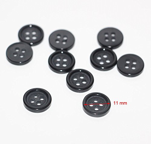 RERIVER 3/4" by 10Yds Buttonhole Elastic and 10pcs Resin Button(White/Black,5Yds each color) - Thumbnail 3