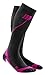 Womens Running Compression Socks - CEP Long 2.0 (Black/Pink) III