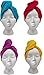 Turbie Twist 100% Cotton Hair Towel Wrap for Women and Men (4 Pack)