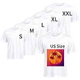 Joyclub 5 PCS Unisex Sublimation Blanks Bulk Polyester T Shirts for Sublimation Crew Neck Short Sleeve Wholesale DIY Gifts
