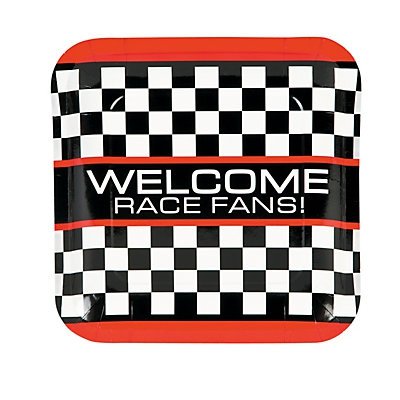 Race Car Checkered Flag Dinner Plates