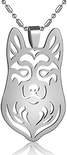 Stainless Steel Siberian Husky Alaskan Malamute Mal Mally Pet Dog Collar Tag Charm Pendant