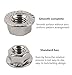 RuoFeng Stainless Steel Serrated Hex Flange Nuts Locknuts 50 Pcs (M6)