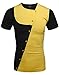Coofandy Men's Casual Short Sleeve Patchwork T-shirt