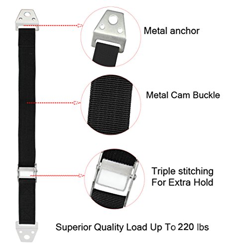 4-Pack TV and Furniture Anti-Tip Straps Heavy Duty Wall Anchor for Baby Proofing Dresser,Bookshelf,Bookcase