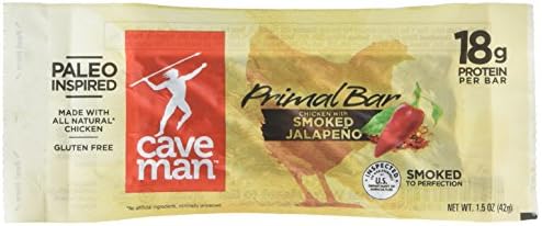 Caveman Foods Bar Smoked Jalapeno Primal, 1.5 oz