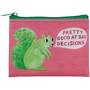 Blue Q Coin Purse – Cute Coin Pouch for Men and Women, Small Wallet Keychain Organizer, Zipper Bag for Coins, Gift Cards & Ea