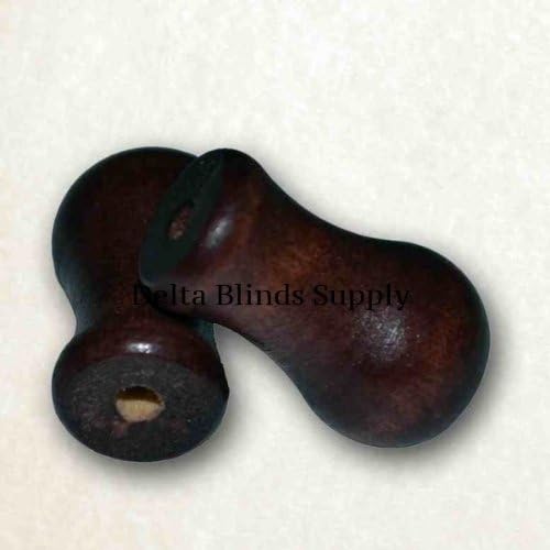 Delta Blinds Supply Window Blind Wooden Cord Tassels/Knobs - Pack of 6 - Walnut!