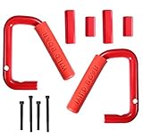 Opar Grab Bar Front Grab Handle for 2007-2017 Jeep JK Wrangler & Wrangler Unlimited - Pair (Red)