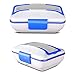 SUPOW Lunch Box, Portable Electric Heating Lunch Warmer Box with Removable Stainless Steel Container Food Heater and a Car Charger (Blue)
