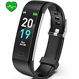 Akasma Fitness Tracker HR, S5 Activity Tracker Watch with Heart Rate Monitor, Pedometer IP68 Waterproof Sleep Monitor Step Counter for Women Men