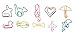 Cute Paper Clips – 100-Pack Metal Shaped Paper Clips, 1.25-Inch Bookmark Clips in 10 Designs Random Colors, Gag Office Supplies