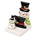 Ceramic Snowman Napkin Holder With Salt and Pepper Shakers Set; Christmas Gifts