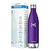 HOMPO Stainless Steel Water Bottle - 26oz/ 750ml BPA Free Vacuum Insulated Metal reusable Water Bottle, Double Walled keeps Hot & Cold leak proof Drinks bottle for kids, sports, gym(Purple)