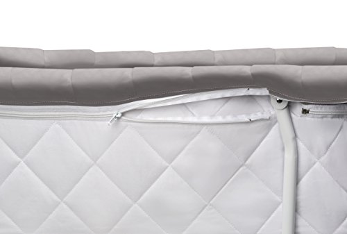Badger Basket Wishes Oval Bassinet Full Length Skirt, Gray