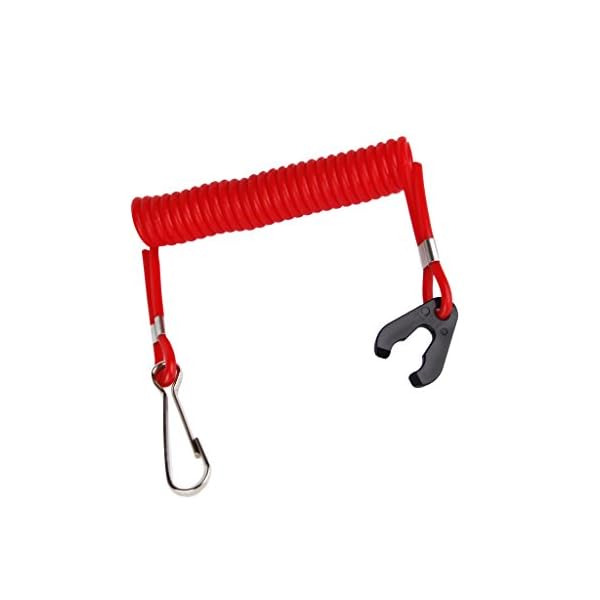 Safety-Boat-Motor-Outboard-Kill-Switch-Key-Lanyard-Ignition-Red-by-Generic