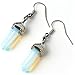 Jovivi Womens Natural Amethyst Aventurine Opalite Crystal Chakra Pendant Earrings Set